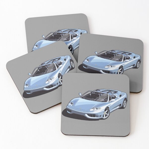 Item preview, Artwork Ferrari 360 Spider BLUE (Italian Sports car) 2000 illustration designed and sold by SketchNinja.
