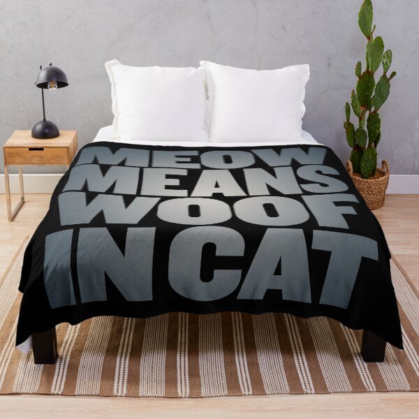 Item preview, Meow means woof in cat v.2 designed and sold by x1brett.