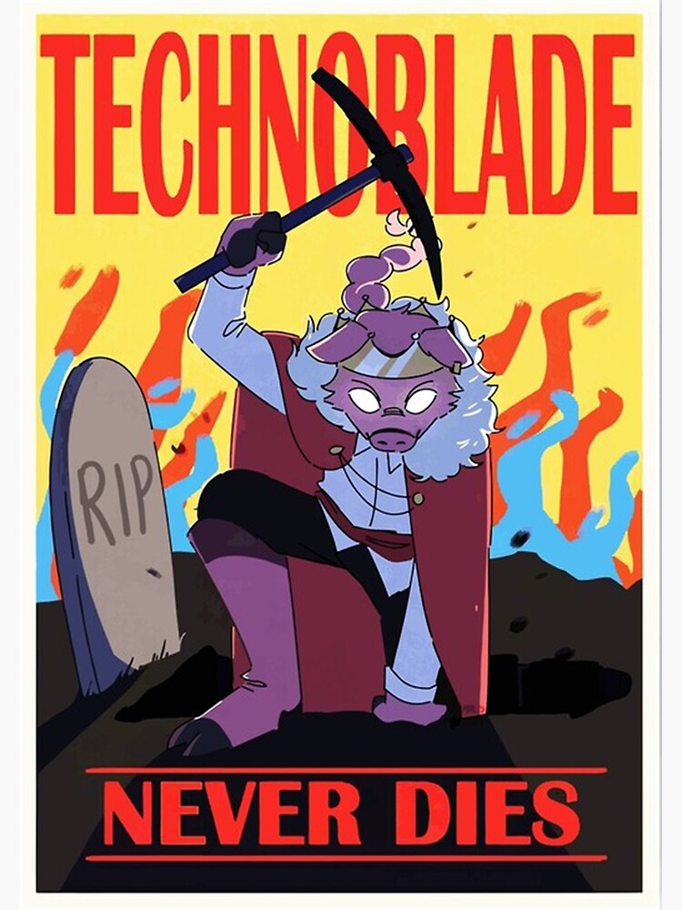 Technoblade Never Dies  Postcard for Sale by marialagass