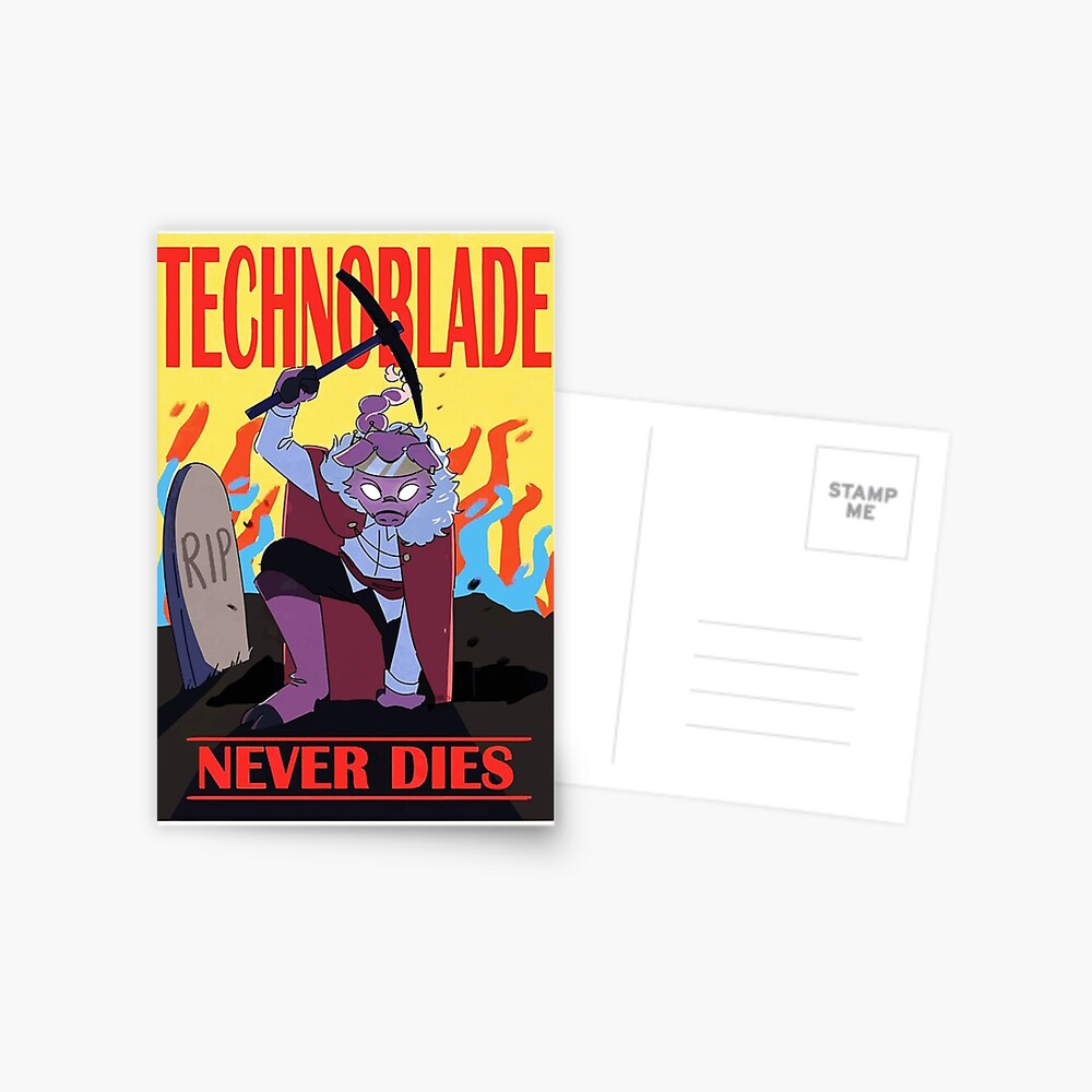 Technoblade Never Dies  Postcard for Sale by marialagass