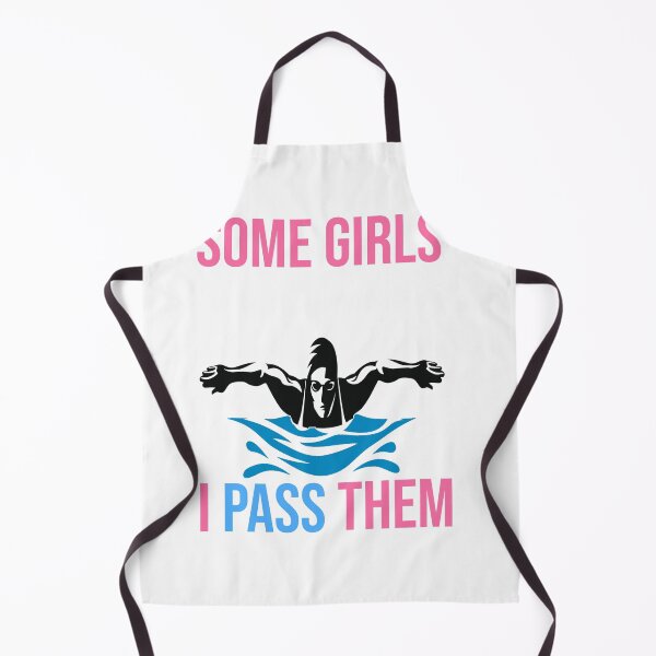 Item preview, Funny Some Girls Chase Boys I Pass Them Swimmer Women Swim T-Shirt designed and sold by PrintifyStyle.