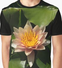 Exotic Colors - A Soft Coral Waterlily Graphic T-Shirt
