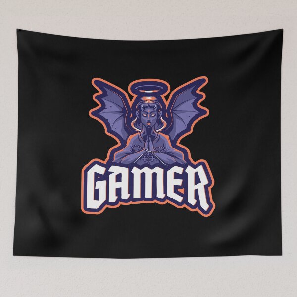 Item preview, Gamer with Wicked Screaming Angel designed and sold by PRIVARSHU.