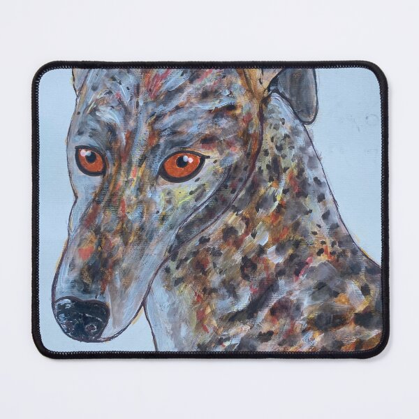 Item preview, Brindled lurcher with brown eyes  designed and sold by Rebekah Gavra.