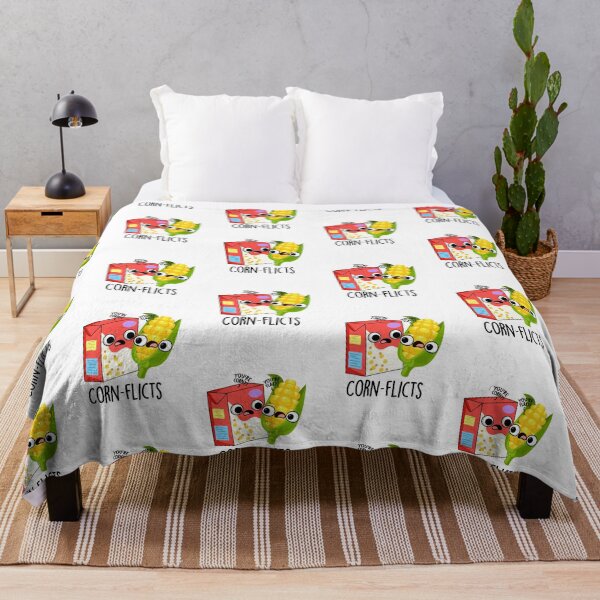 Item preview, Corn-flict Cute Cornflake Corn Pun designed and sold by punnybone.