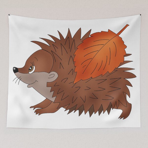 Artikelvorschau, Blatt und brauner Igel entworfen und verkauft von WilliamMDarst.