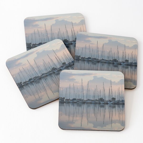 Item preview, Pastel Sailboats Reflections at Dusk designed and sold by Georgia Mizuleva.