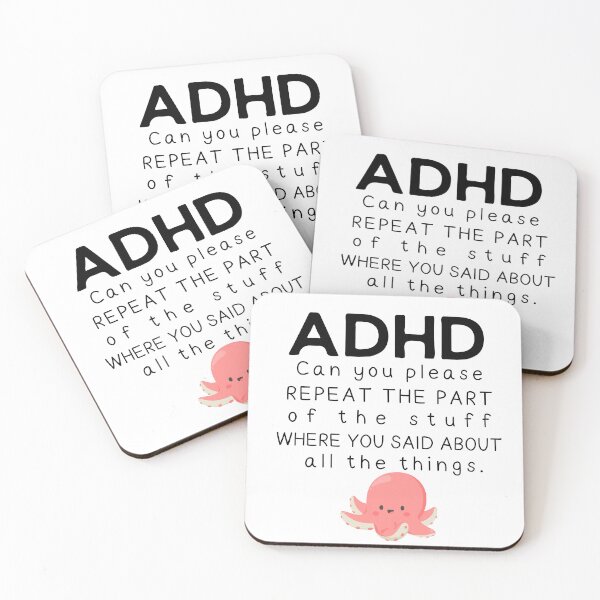 Item preview, ADHD - Can you please repeat the part of the stuff where you said about all the things - Dark on Light - Option C designed and sold by TheBerriesADHD.
