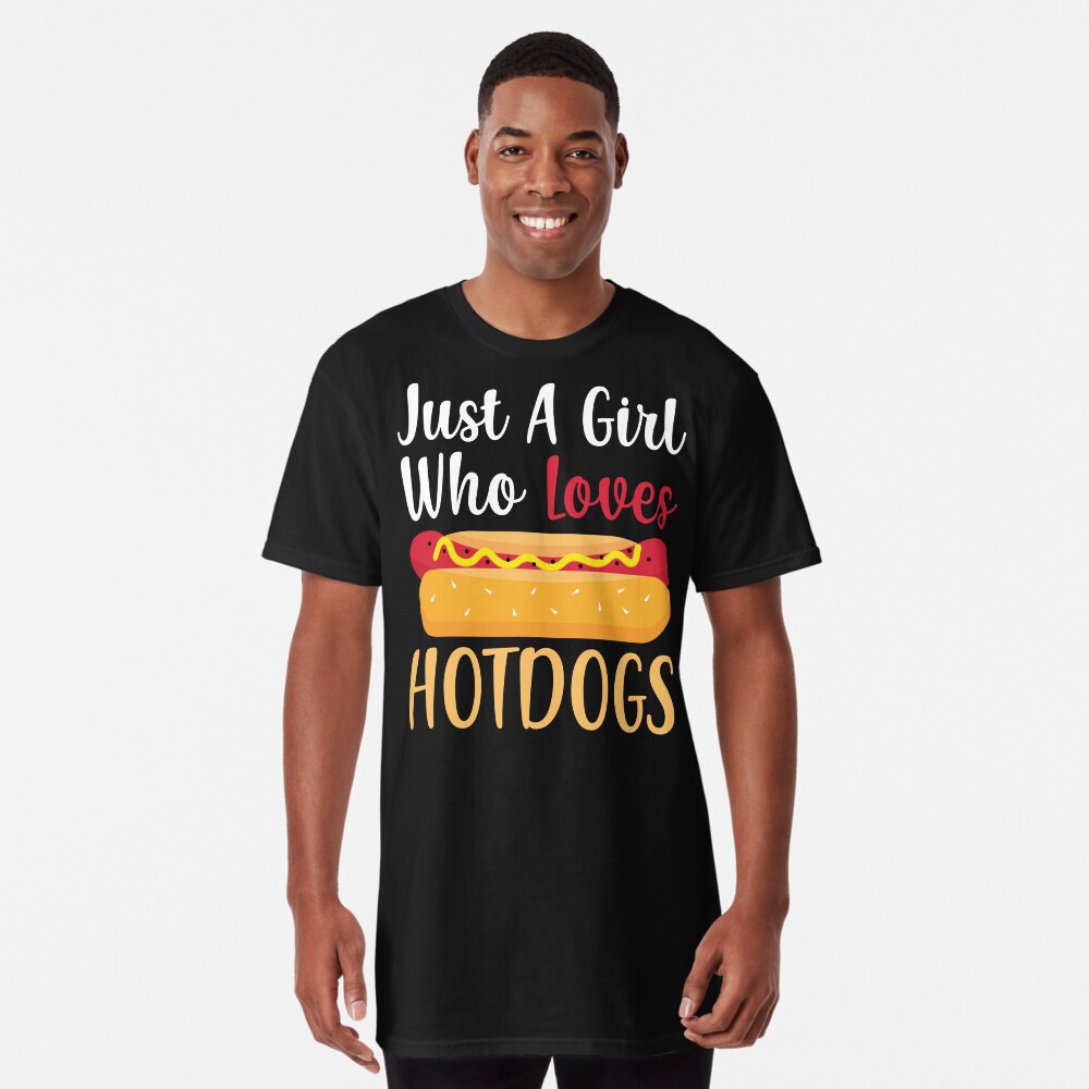 girl eating hot dog t shirt