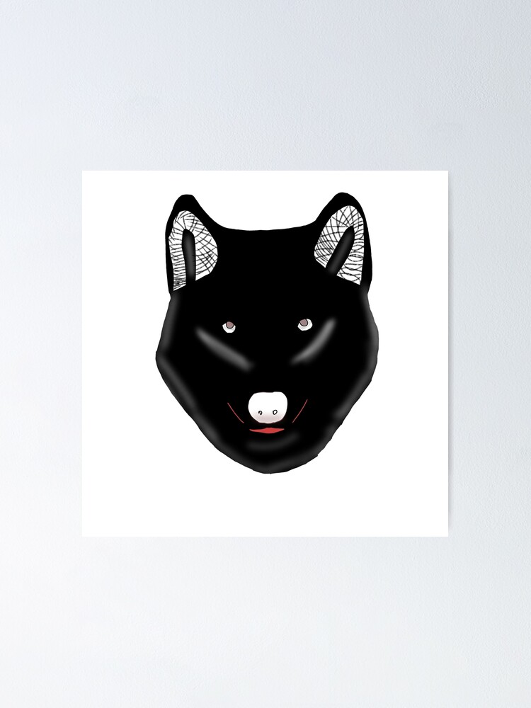 "Big bad black wolf" Poster for Sale by Skitterdesign Redbubble