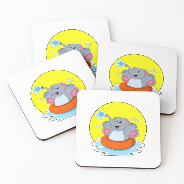 Item preview, Elephant at Swimming with Lifebuoy designed and sold by Snabdesign84.