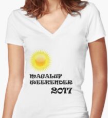 Magaluf logo Women's Fitted V-Neck T-Shirt