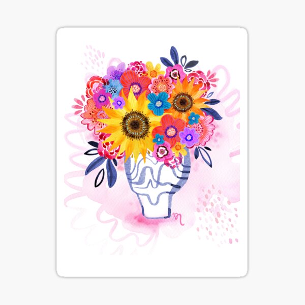 Summer flower bouquet Sticker