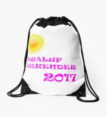 Magaluf weekender 2017 pink Drawstring Bag