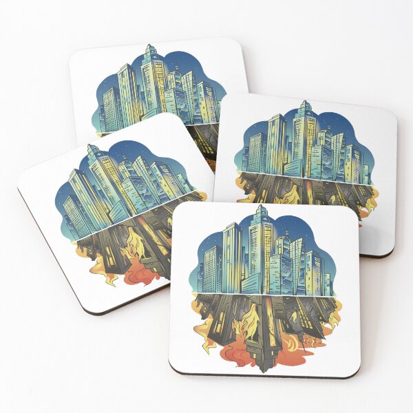 Item preview, City at night and its reflection set on fire designed and sold by Rob-Son.