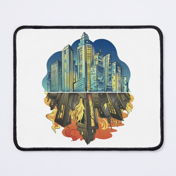 Item preview, City at night and its reflection set on fire designed and sold by Rob-Son.