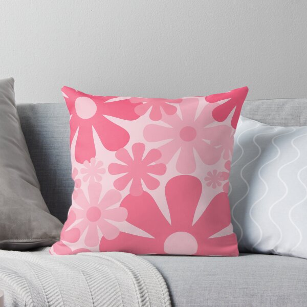 Item preview, Retro 60s 70s Flowers - Vintage Style Floral Pattern Pink designed and sold by kierkegaard.