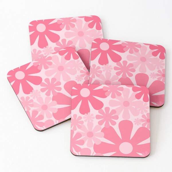 Item preview, Retro 60s 70s Flowers - Vintage Style Floral Pattern Pink designed and sold by kierkegaard.