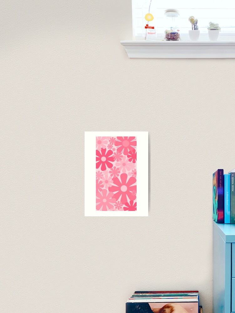 Retro Garden Flowers Groovy Floral Cheerful 60s 70s Pattern