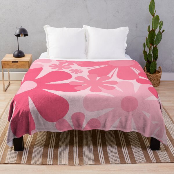 Item preview, Retro 60s 70s Flowers - Vintage Style Floral Pattern Pink designed and sold by kierkegaard.