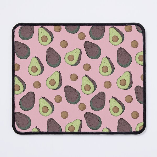 Item preview, Pattern with cut avocados on pink background designed and sold by hmorena.