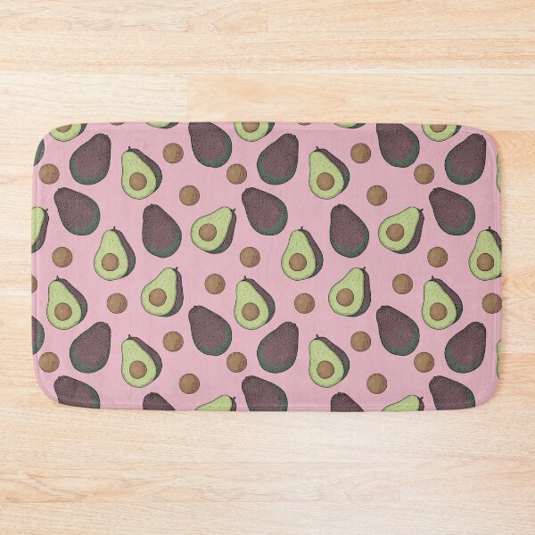 Item preview, Pattern with cut avocados on pink background designed and sold by hmorena.