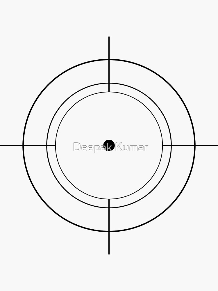 "Gun Sight Crosshairs Bullseye" Sticker for Sale by Deepak2727 Redbubble