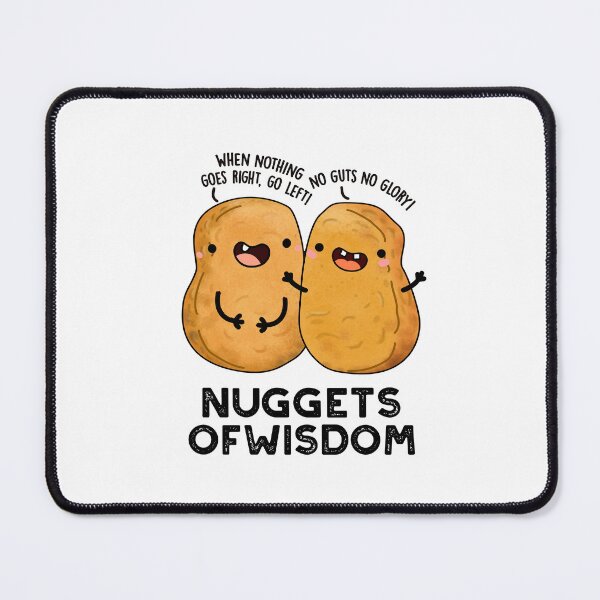 Item preview, Nuggets Of Wisdom Funny Food Puns designed and sold by punnybone.