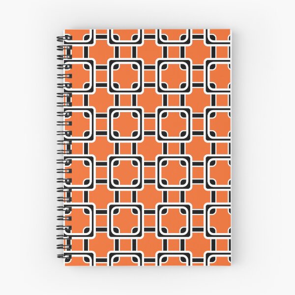 Item preview, Black white orange geometric pattern . designed and sold by fuzzyfox.