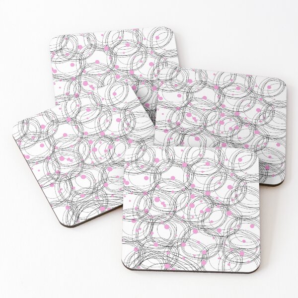 Item preview, Abstract circles with touches of pink color designed and sold by HDpod.