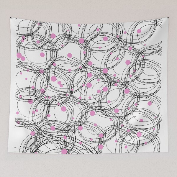 Item preview, Abstract circles with touches of pink color designed and sold by HDpod.