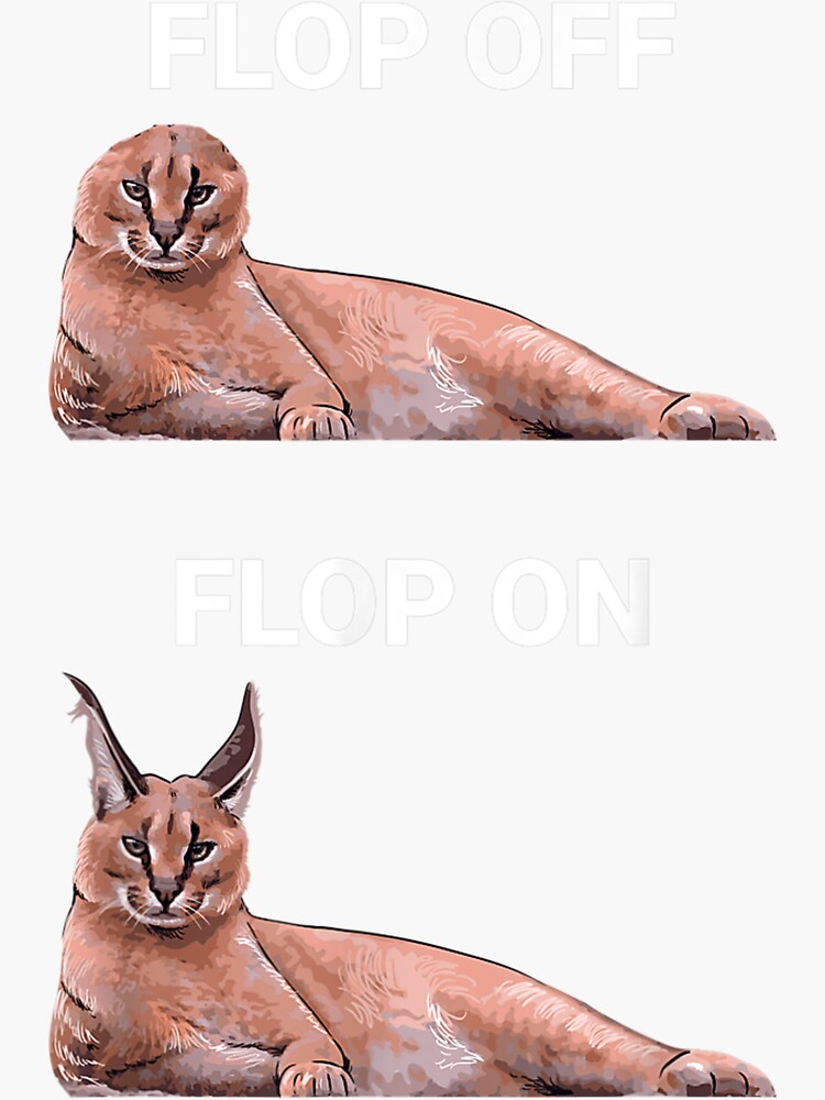 Big Floppa Meme Flop Off Flop On Cute Caracal Cat Long