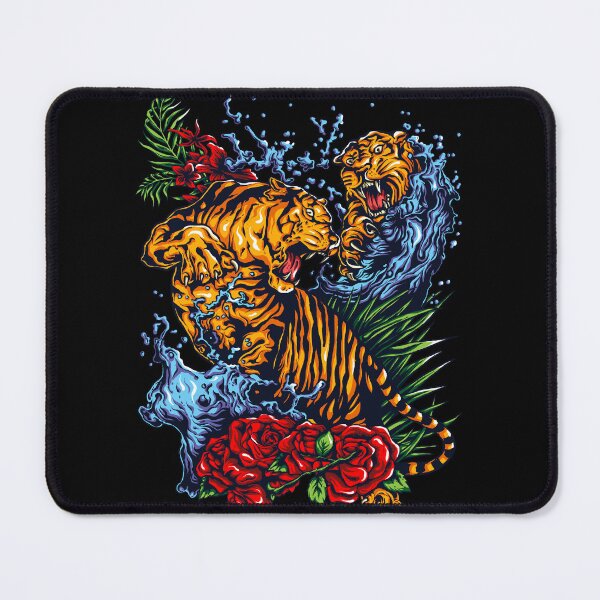 Item preview, Tigers fight tattoo designed and sold by FernandoSimpson.