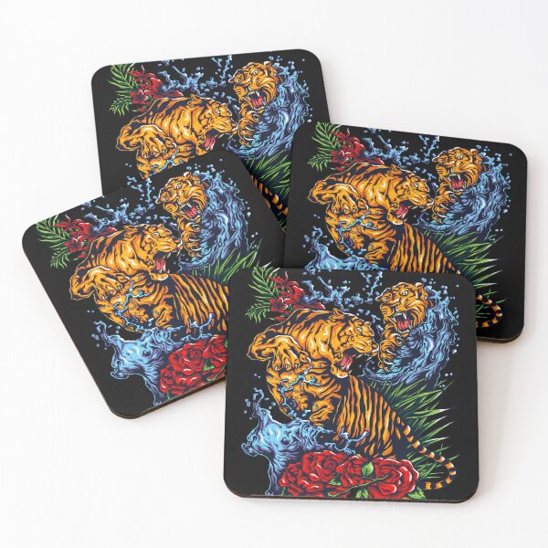 Item preview, Tigers fight tattoo designed and sold by FernandoSimpson.