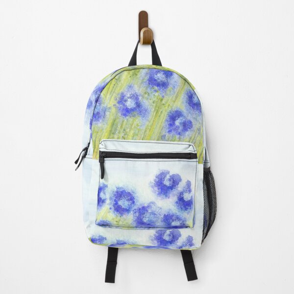 Item preview, Meadow landscape with abstract blue flowers designed and sold by IrinaIkar.