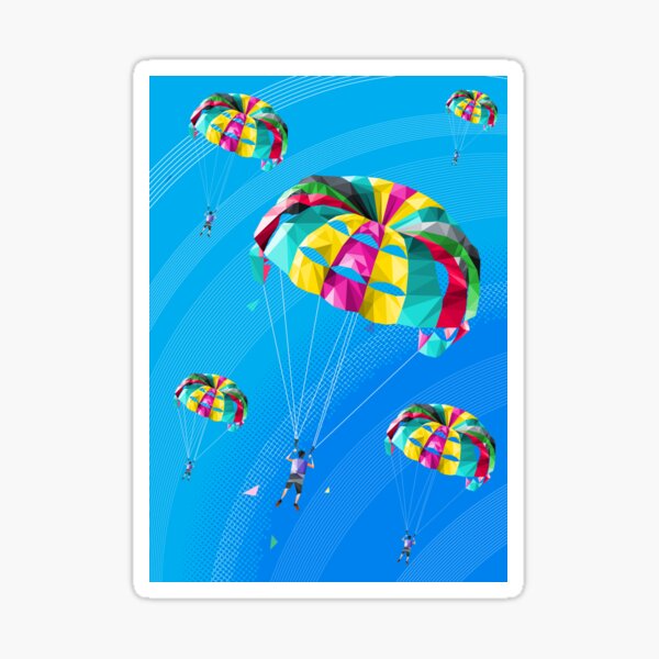 Parasailing Sticker ABSTRACT Unique WATERPROOF Vinyl Decal 