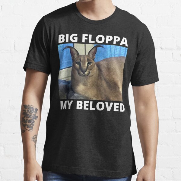 Big Floppa My Beloved Caracal Cat Meme - Camiseta con cuello en V para mujer