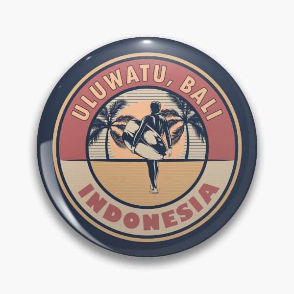 Item preview, Uluwatu Bali Indonesia Vintage Summer Surfing Design designed and sold by CynthiaGraphics.