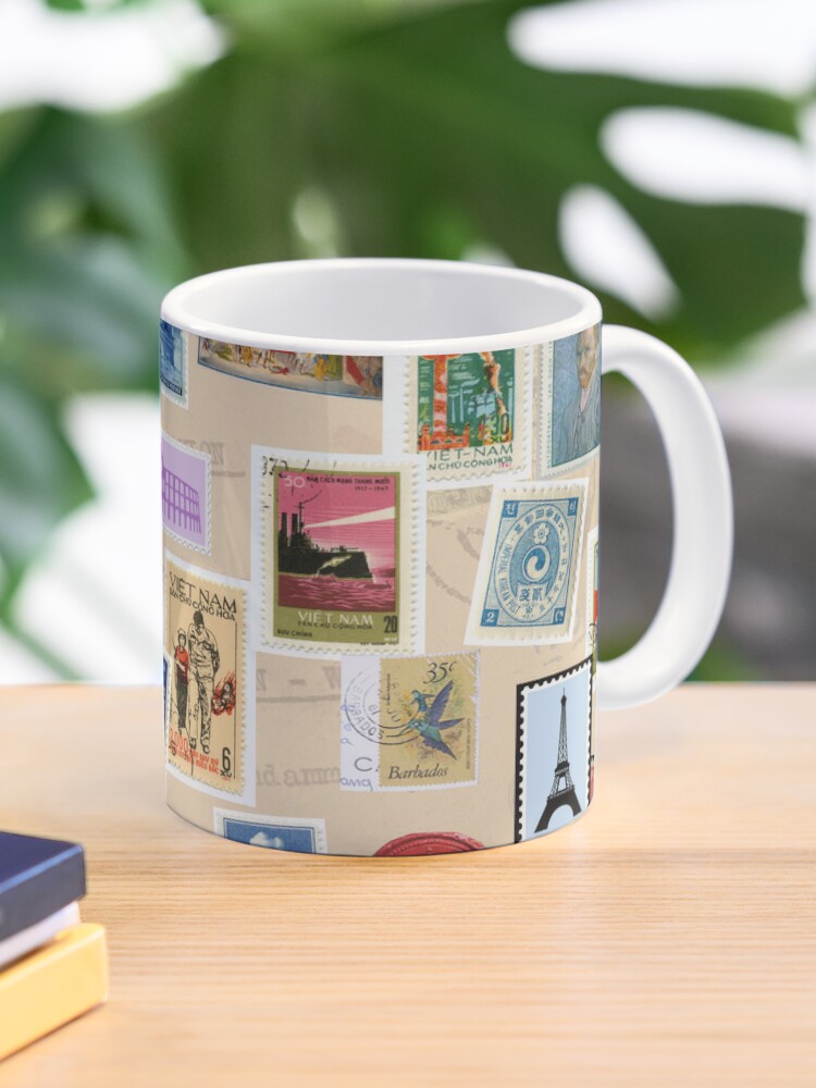 post stamps design Coffee Mug for Sale by artbleed