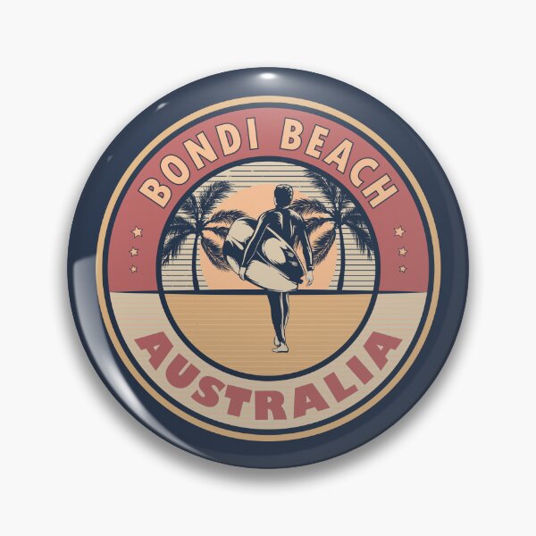 Item preview, Bondi Beach Australia Vintage Summer Surfing Design designed and sold by CynthiaGraphics.