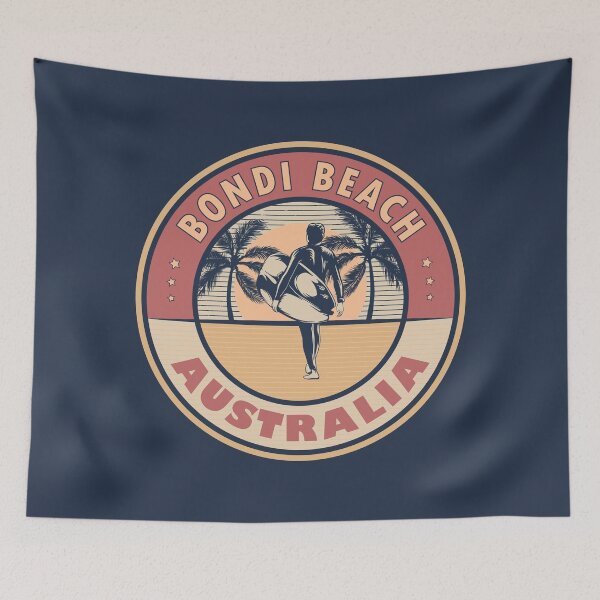 Item preview, Bondi Beach Australia Vintage Summer Surfing Design designed and sold by CynthiaGraphics.