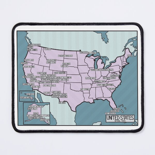 Item preview, US National Parks Map designed and sold by FinlayMcNevin.