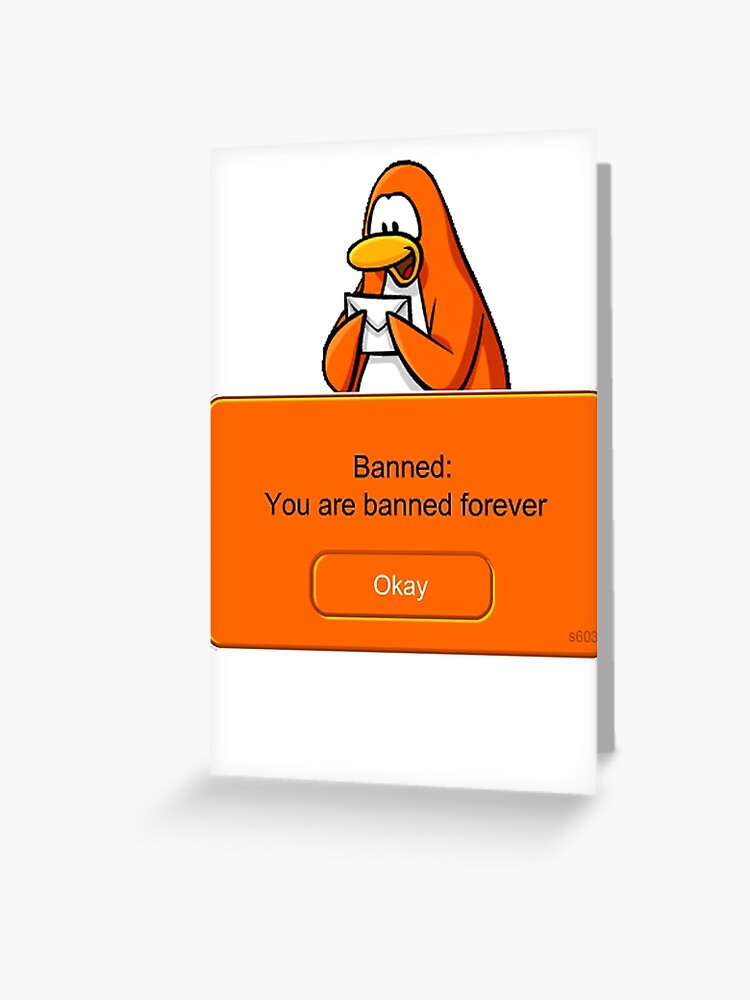 Club Penguin Blue Penguin Greeting Card for Sale by zabelzabel