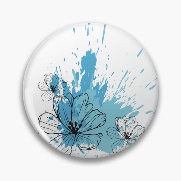 Aperçu de l'œuvre Imprimé fleurs avec touches de bleu créée et vendue par HDpod.