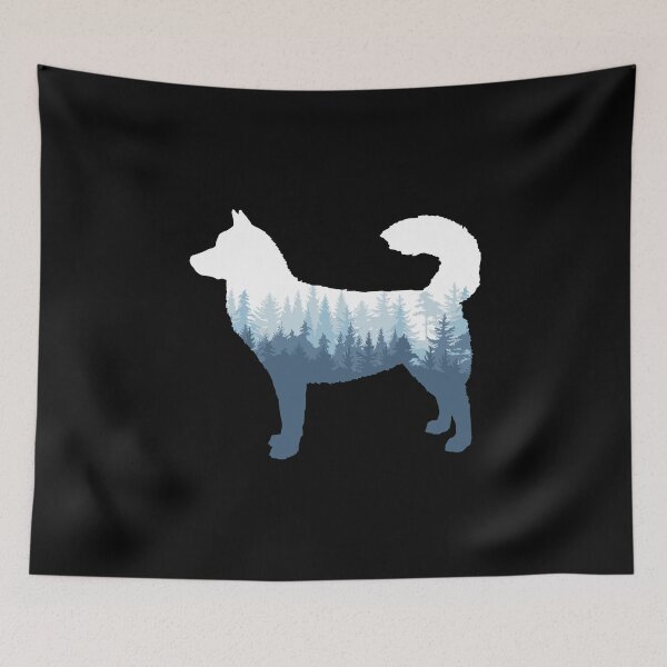 Item preview, Alaskan Malamute Mally Dog Silhouette Mountain Nature  designed and sold by thepawster.