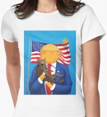 Amerikanische Katastrophe Tailliertes T-Shirt für Frauen