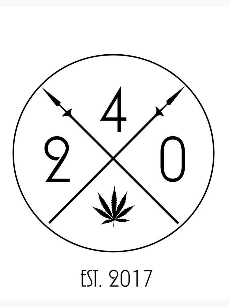 Image Of 420 Stoner Hipster Minimalistic Design Art Board Print By Astaisas...