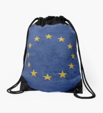 Grunge EU Flag Drawstring Bag
