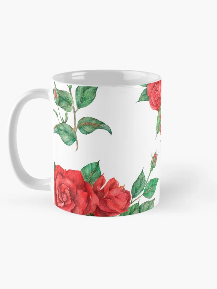 Thumbnail 5 of 6, Coffee Mug, RED ROSES designed and sold by KatisDesign.