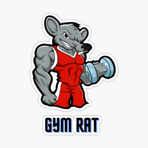 GYM RAT, WORKOUT :) Sticker for Sale by Tautvydas